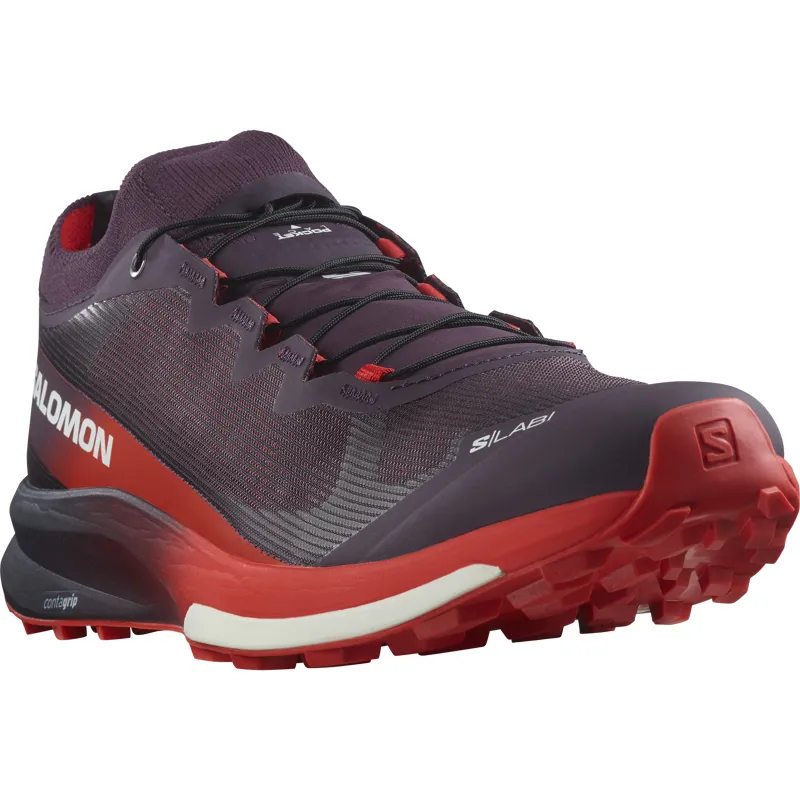 Salomon S/LAB Ultra 3 V2 Unisex Trail Running Shoe in Plum Perfect/Fiery Red/White-5